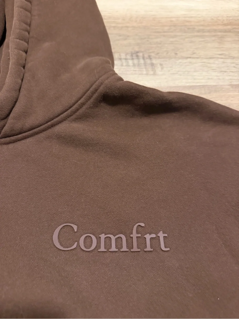 Comfrt Oversized Chocolate Brown Hoodie Size Large Comfy Cozy - Picture 3 of 6